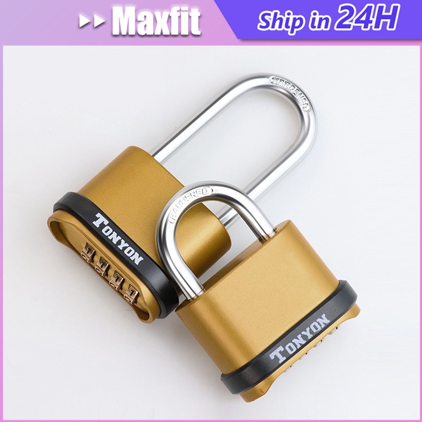 KODE L7Z Gembok Kode Angka Kombinasi 4 Digit Gembok Pengaman Anti Air Untuk Pintu GarasiAsrama