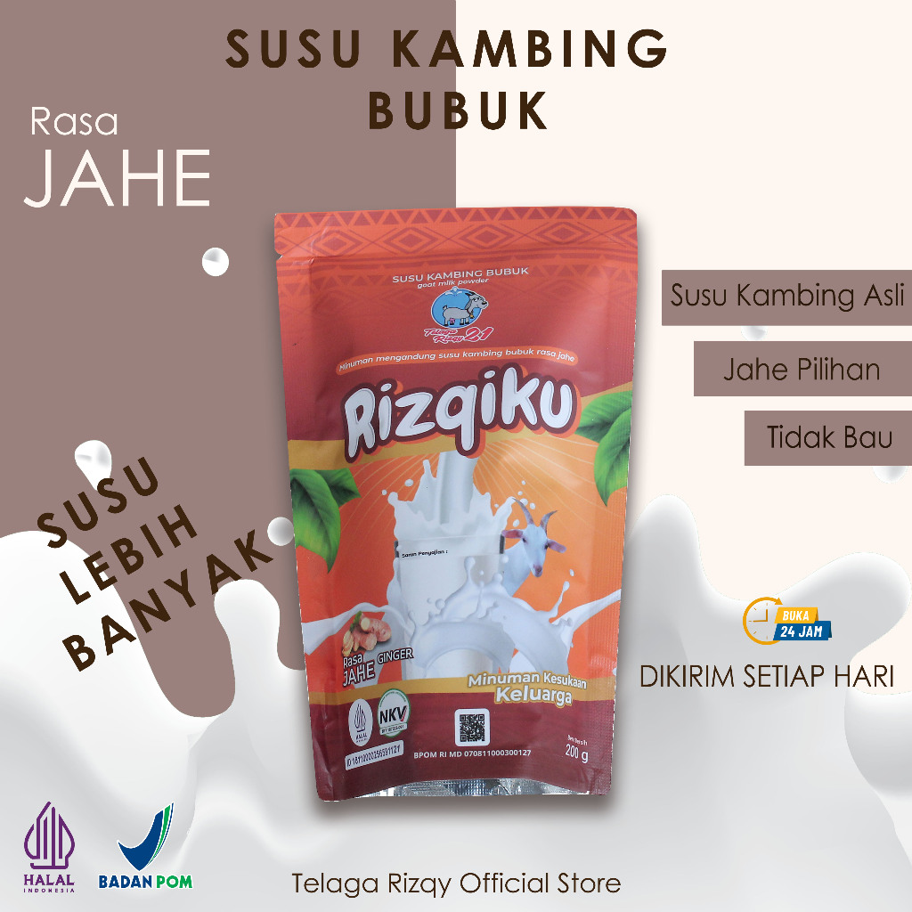 

SUSU KAMBING BUBUK RASA JAHE RIZQIKU