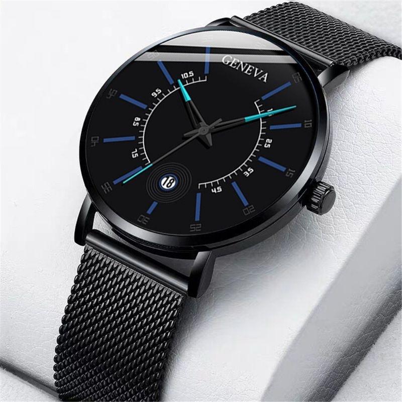 jam tangan pria elegan mewah full stiles tipis Sempel tali pasir Byr di tempat