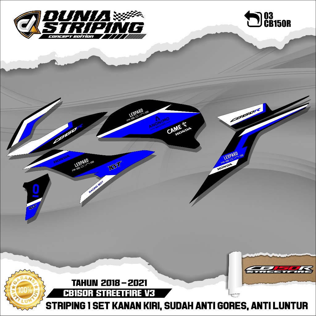 Striping Stiker Lis Variasi CB150R NEW Streetfire 2018/2019/2020