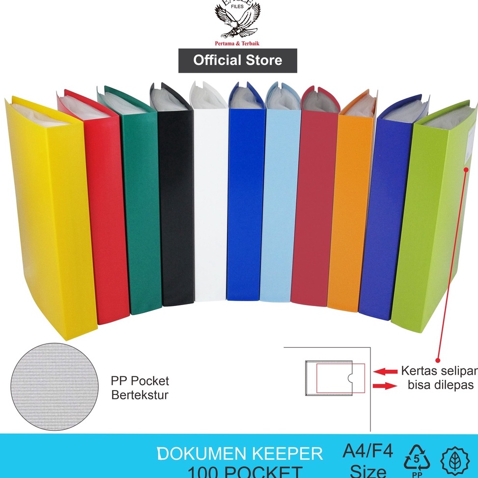 

KODE C8V9 Dokumen Keeper Clear Holder Document Keeper Display Book EAGLE A4 F4 1 Pocket
