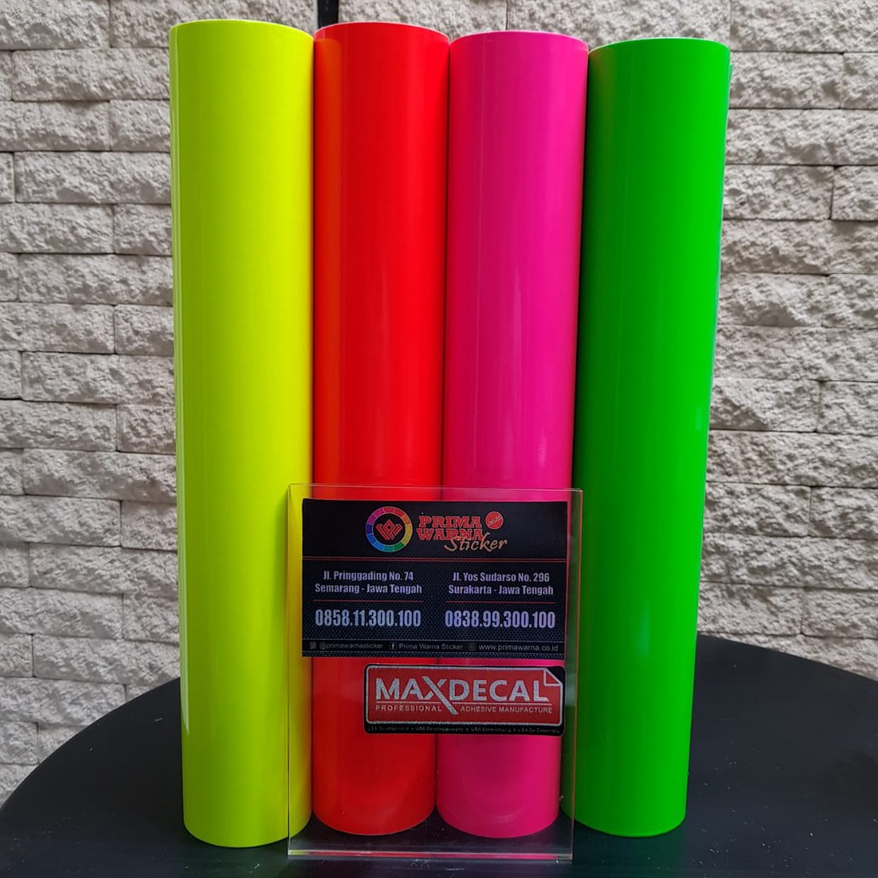

KODE B8N6 MAXDECAL 75 Sticker Skotlet Fluorescent Stabilo