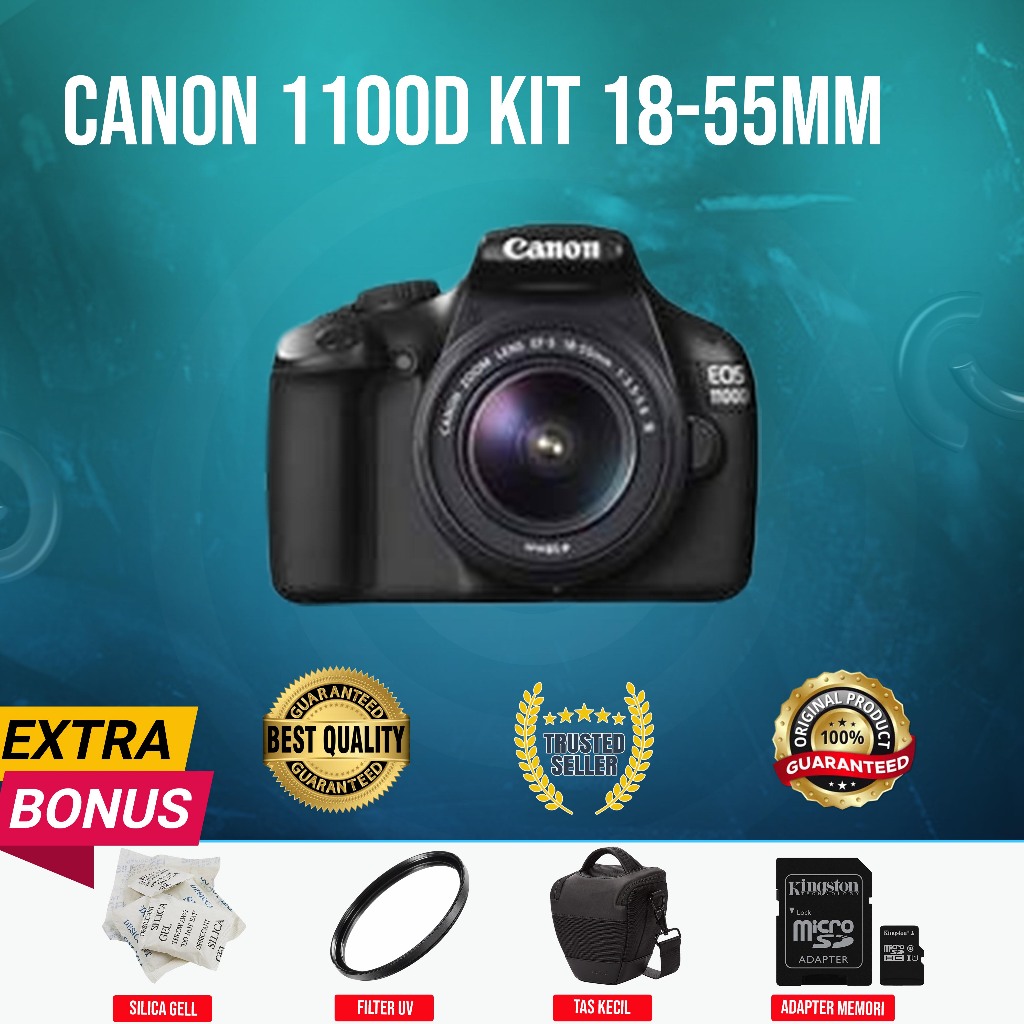 [GUBUK KAMERA] CANON 1100D KIT 18-55MM IS ORIGINAL NORMAL MULUS MURAH (SECOND)