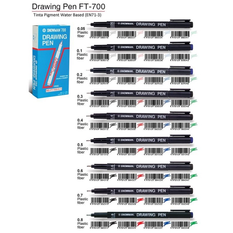 

Pulpen Drawing Pen Snowman FT 7 1pak12pcs KODE T6Y9