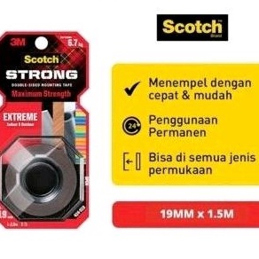 

KODE G8B Double Tape 3M Scotch Original 3M Double Tape 3M Super Kuat Super Lengket 67Kg 19mm x 15 meter