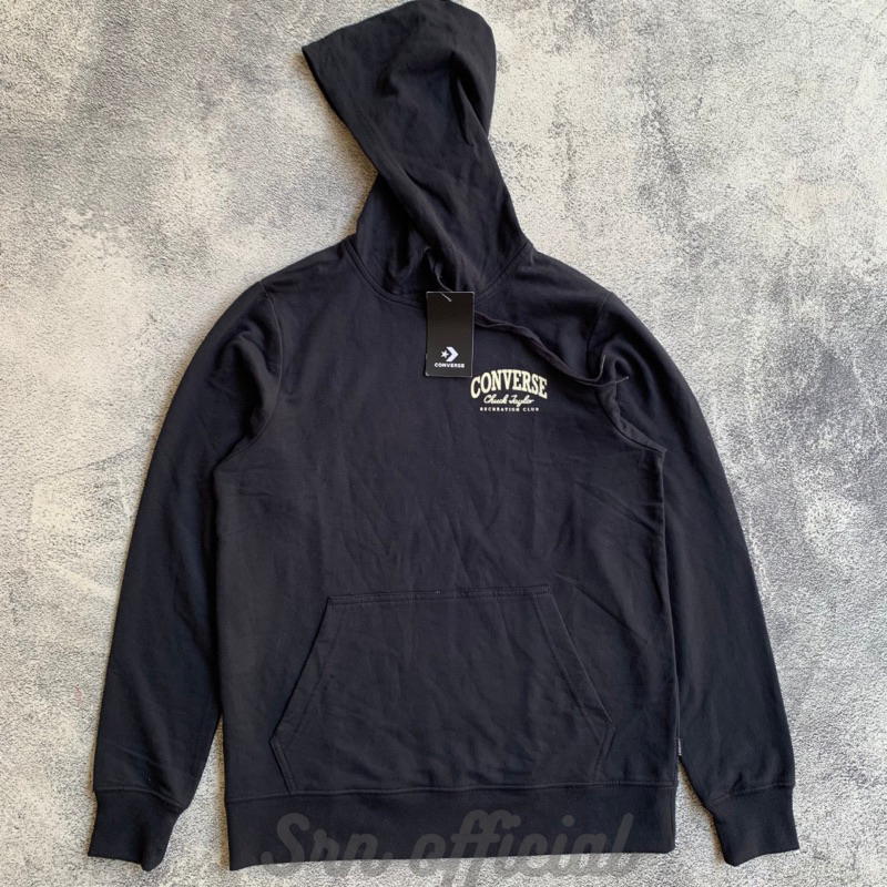 HOODIE CONVERSE ALL STAR - BLACK ORIGINAL RESMI