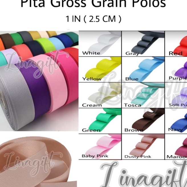 

Hemat Rol 2 Yard PITA GROSS GRAIN POLOS 1 IN 25 CM GROSSGRAIN HIASAN KADO PARCEL HAMPERS