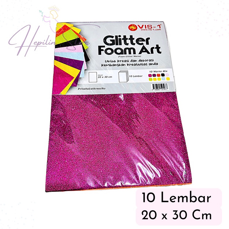 

KODE M1R4 Glitter Foam Art 1 Pack isi 1 Lembar Warna Warni VIS1 Eva Foam Art DIY Foam Art 1 Warna