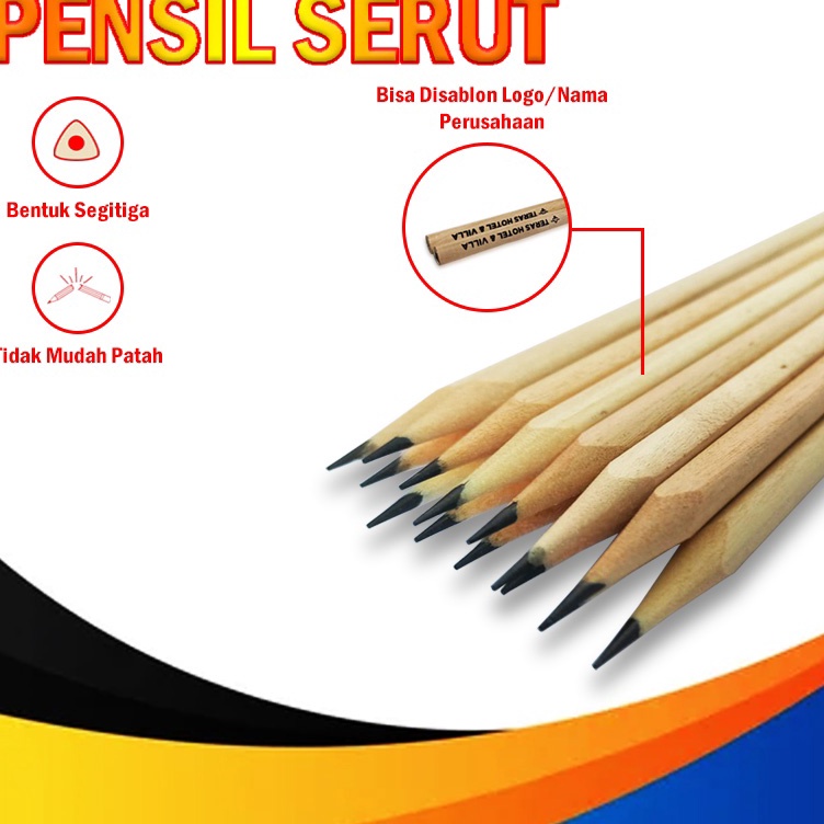

KODE N3X3 Pensil Hotel murah kayu segitiga Serut