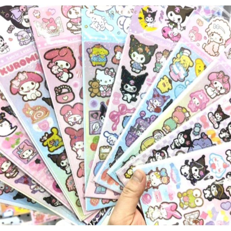 

Stiker Gliter Hologram besar Motif sanrio
