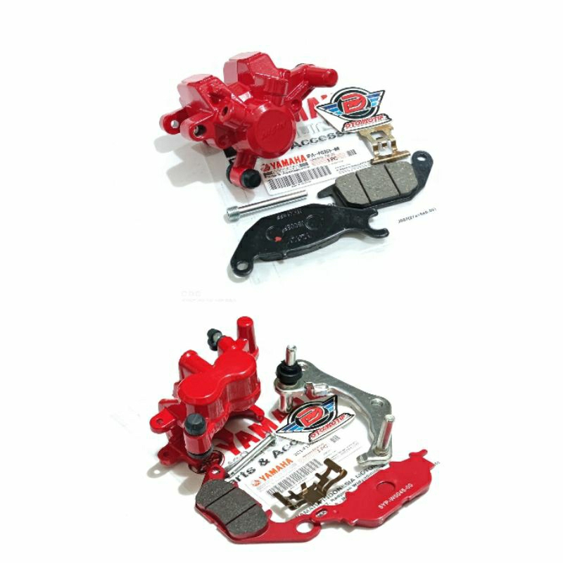 KALIPER CAKRAM DEPAN, BELAKANG VIXION NEW, R15, R15 V2, ( RED )