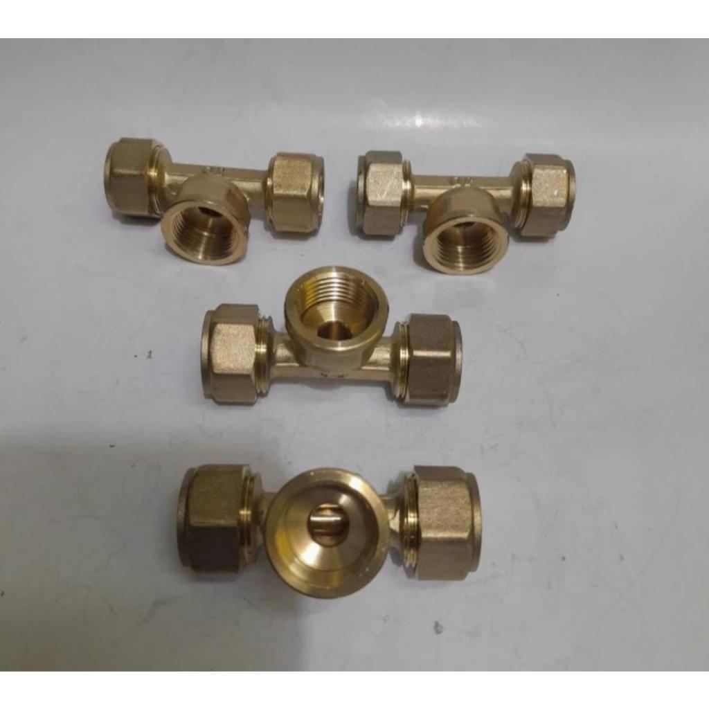 Sambungan Tee Pipa Air Panas Water Heater / Tee Drat Dalam Luar 1/2"