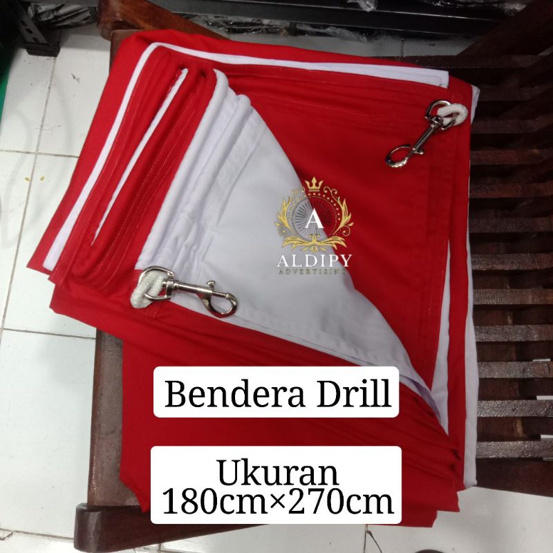 

Bendera Merah Putih Bahan Drill Ukuran 180cm×270cm Ready Stok Berkualitas