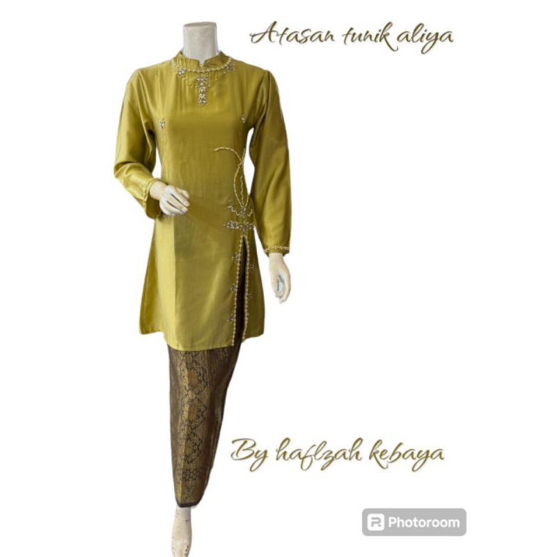 Atasan Kebaya Tunik Aliya /Kebaya Kurung Melayu Modern /Kebaya Kurung Melayu Modern