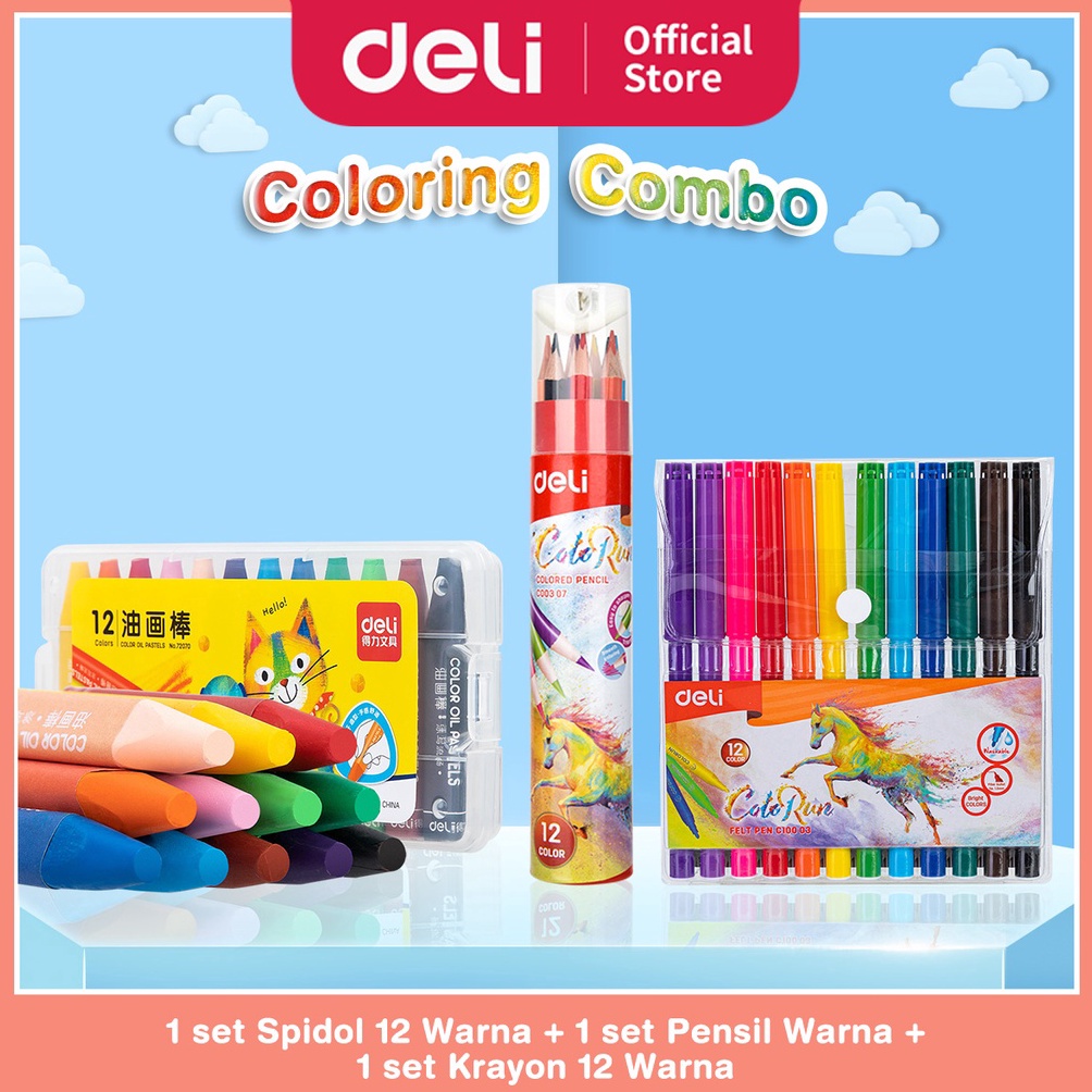 

KODE A5N6 PAKET MEWARNAI LENGKAP Spidol Warna Pensil Warna Krayon