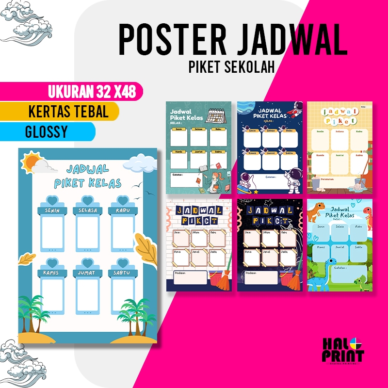 POSTER SEKOLAH - Jadwal Piket Kelas Sekolah