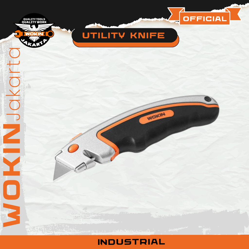 

Utility Knife Wokin | Alat Potong Serbaguna | Pisau Potong Multifungsi | Material Mart