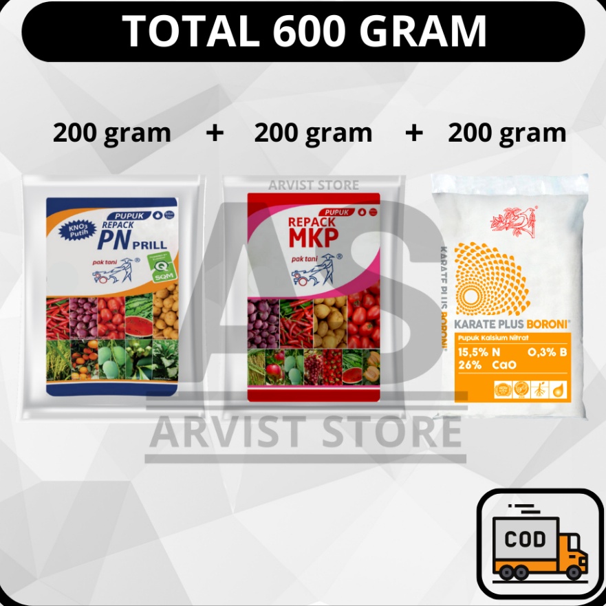 Hemat Paket Pupuk MKP  KNO 3 PUTIH  Karate Boroni  NPK Meroke Mutiara 161616  Mutiara Grower 1592TE 