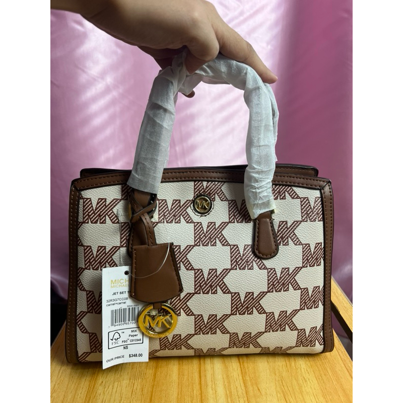 (NEW) MK CHANTAL MIRROR (full KULIT ASLI embos saffiano) (ada minor minus)