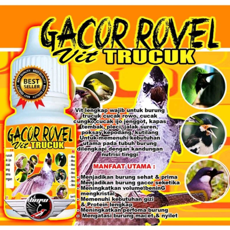 GACOR ROVEL VIT TRUCUK VITAMIN PENGGACOR BURUNG TRUCUK