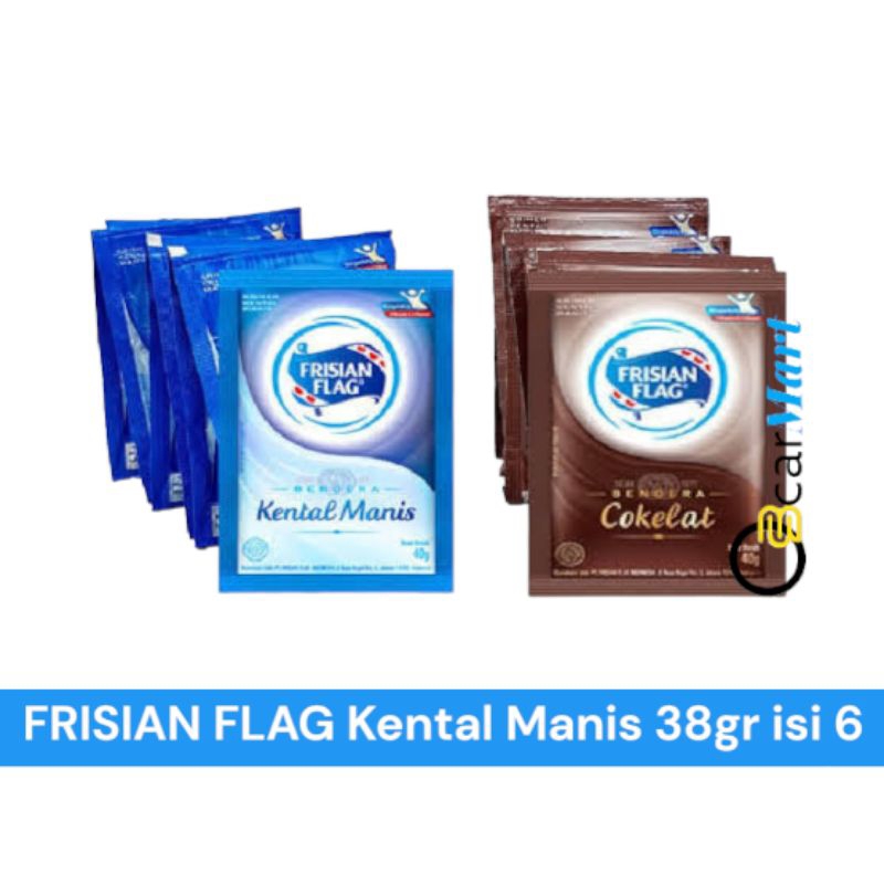 

FRISIAN FLAG Susu Kental Manis BENDERA 38gr Renceng isi 6 GSVmart