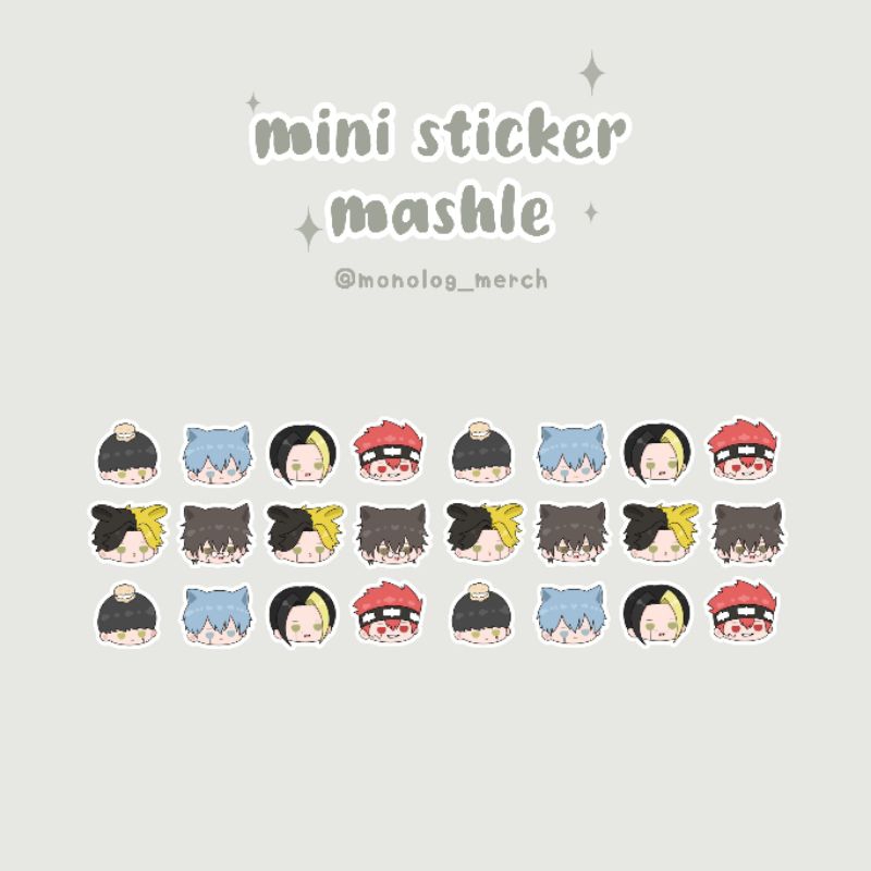 

mini sticker anime mashle isi 36 pcs