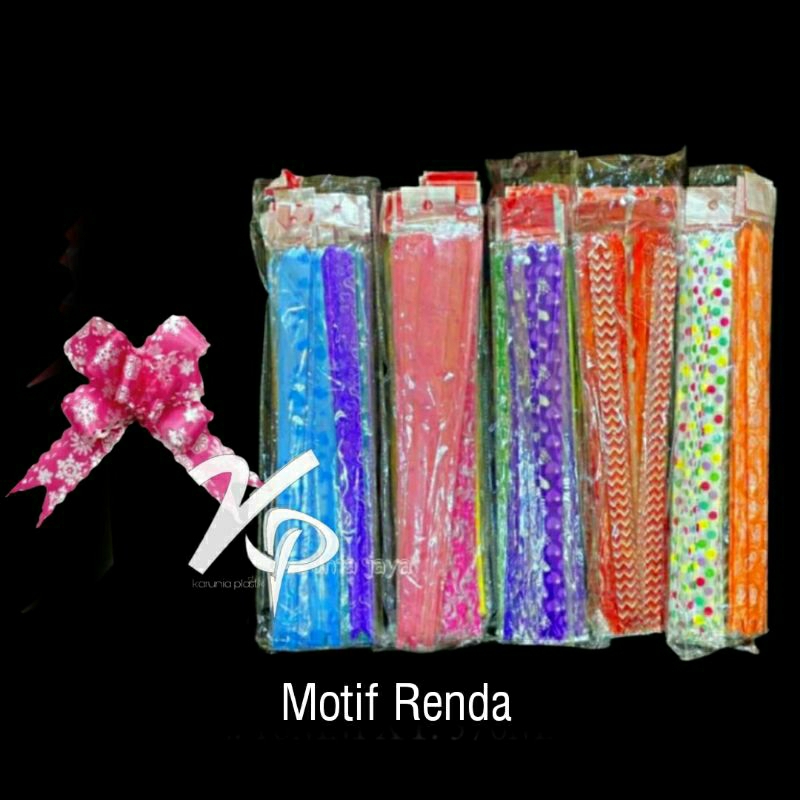 

Pita Tarik Serut Motif Renda Besar 32mm Isi 10pcs