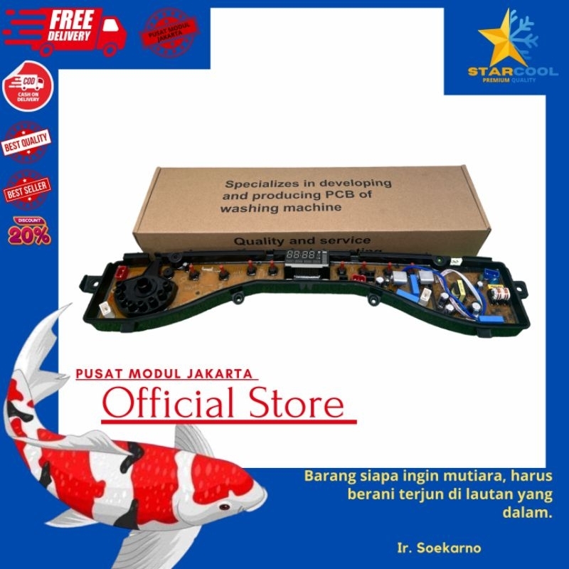 POLYTRON PAW 75/85 SERI modul pcb mesin cuci Top Loading