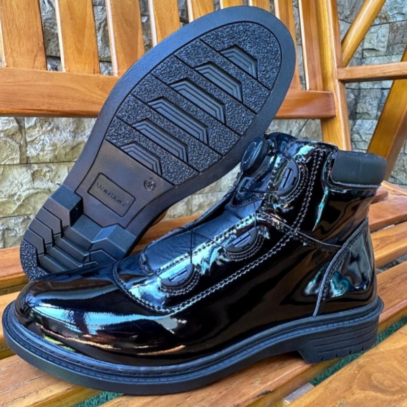 Sepatu PDH Midtrack kulit Kilap Taliputar Spartan dan Webest