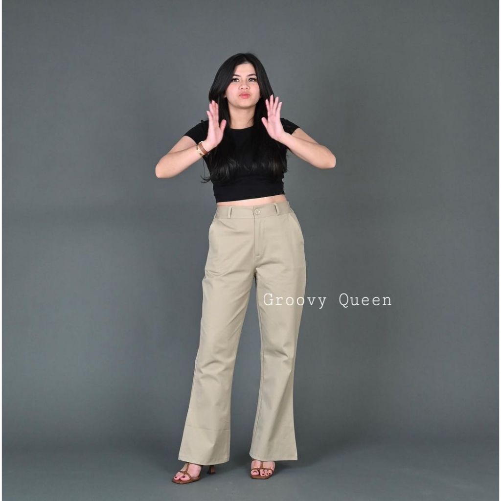 celana cutbray katun twill strecth premium by Groovy Queen