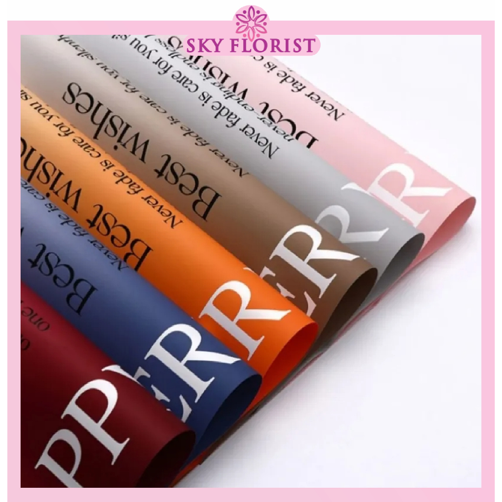 

20 LEMBAR Kertas Buket Bunga Bicolor Cellophane Dua Warna Flower Wrapping Paper KB6133