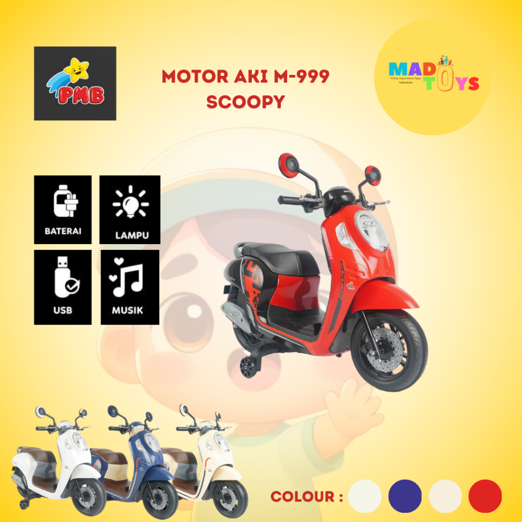 MOTOR AKI ANAK SCOOPY M-999/MOTOR ANAK SCOOPY/MOTORAN SCOOPY