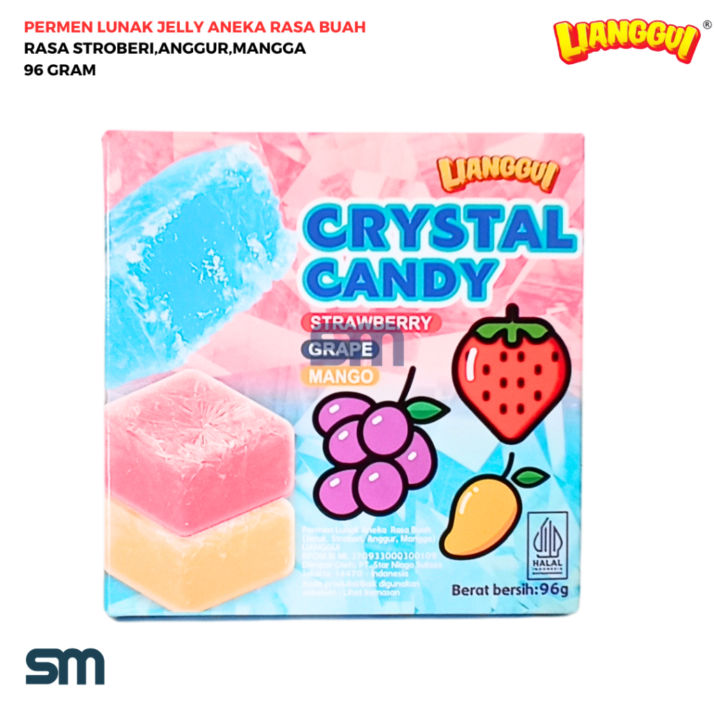 

LIANGGUI PERMEN LUNAK CRYSTAL CANDY JELLY ANEKA RASA BUAH 96 GRAM