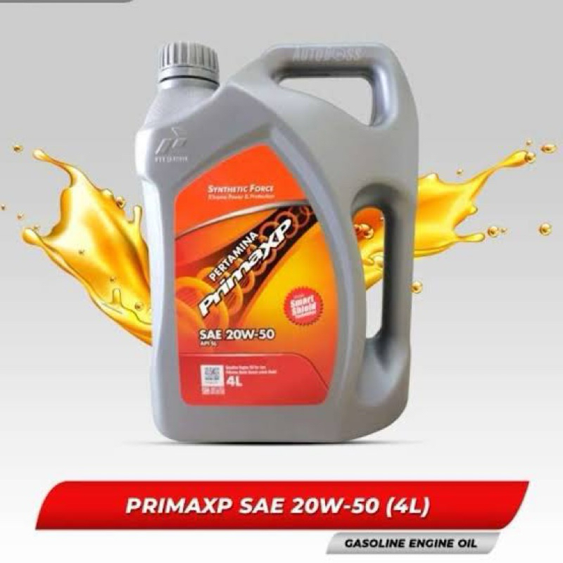 OLI MESIN MOBIL PRIMA XP 20W50 4LITER/SEMUA JENIS MOBIL BENSIN