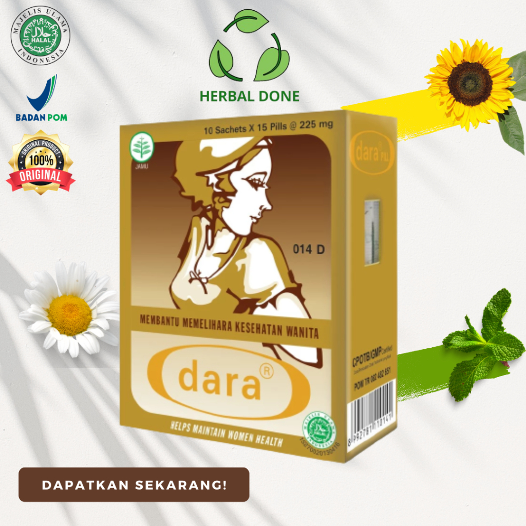 PRODUK AMAN DARA 150 pil - Original Borobudur Herbal - mengencangkan payudara POM TR 062 462 411