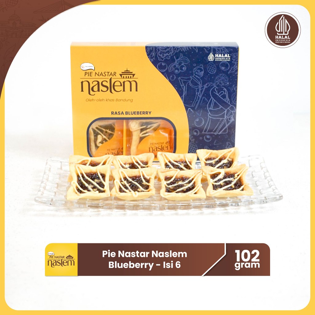 

Pie Nastar Naslem Blueberry isi 6 pcs Oleh-Oleh Bandung by Ina Cookies