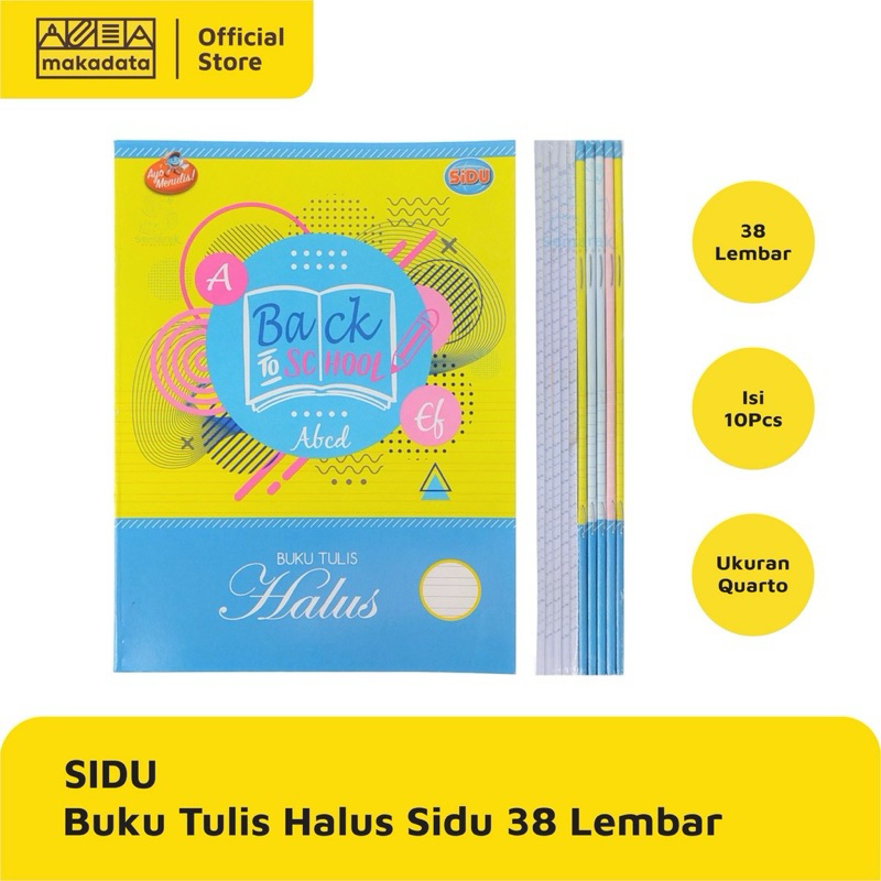 

Buku Tulis Halus Sidu 38 lembar ecer 1 pack