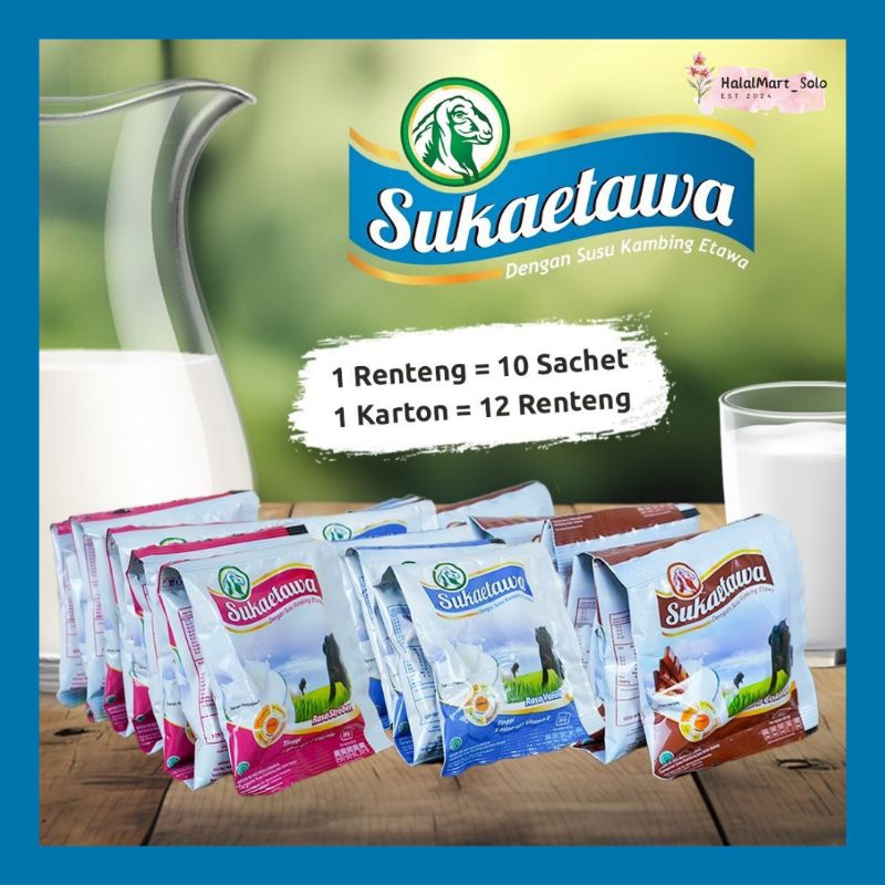 

Susu Kambing Sukaetawa Sachet 20gr (Isi 10 Sachet)