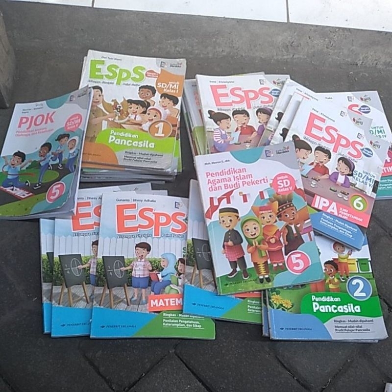 buku pelajaran esps erlangga matematika pjok ipa ips pendidikan pancasila penerbit erlangga kurikulu
