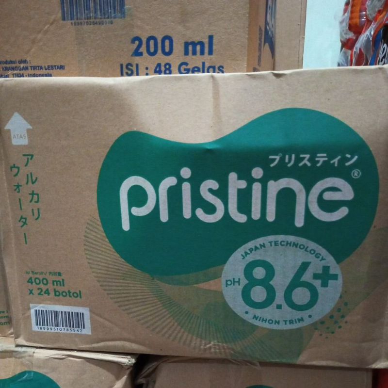 

Pristine 400ml 1 dus isi 24 botol / air minum kesehatan PH 8.6+ / air kemasan botol