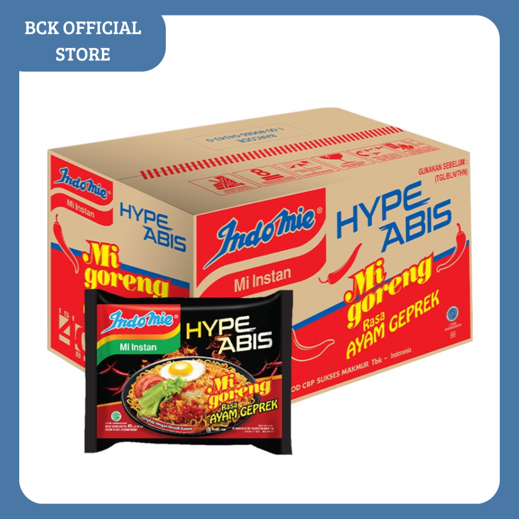 

Mie Instan Indomie Mie Goreng Rasa Ayam Geprek 40x85gr (karton)