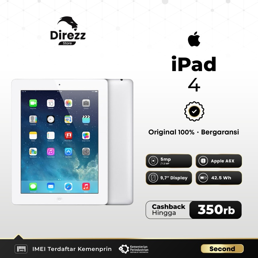 IPAD 4 9.7" 2012 64GB 32GB 16GB CELLULAR / WIFI ONLY