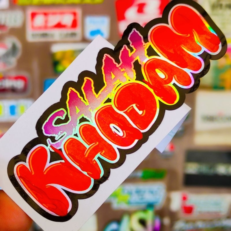 stiker motor / salah khodam HOLOGRAM