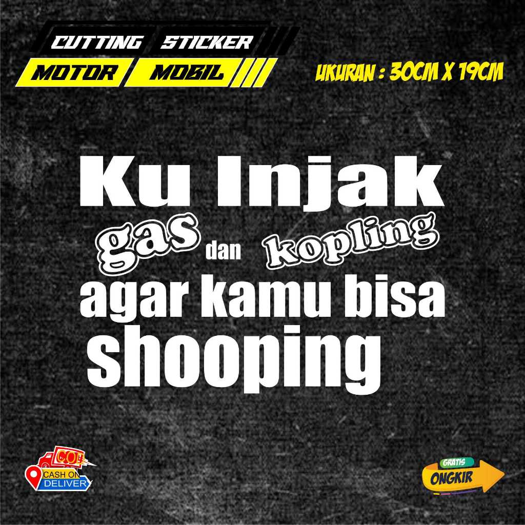 STIKER KATA KATA UNTUK MOBIL TRUCK/PICKUP/L300 STIKER KATA KATA KEREN