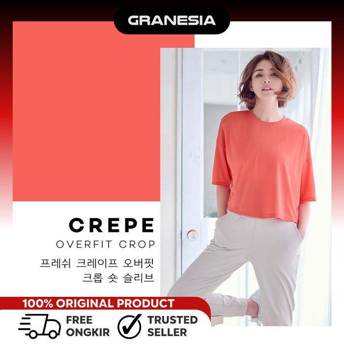 STL Fresh Crepe Overfit Crop Top STLT81|Baju Olahraga Wanita