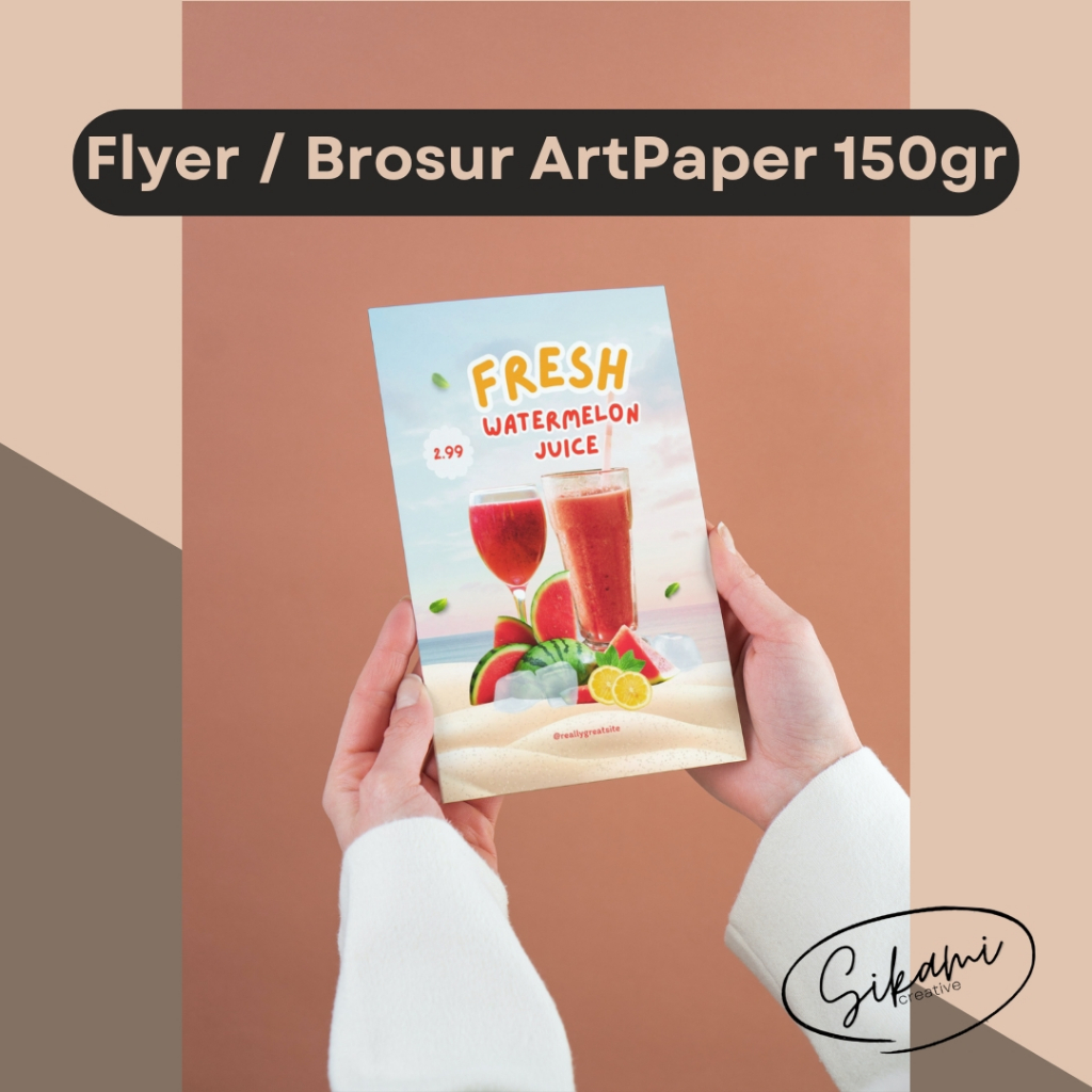 

Cetak Flyer Brosur A5 A6 A4 Art Paper 150 gr Bandung