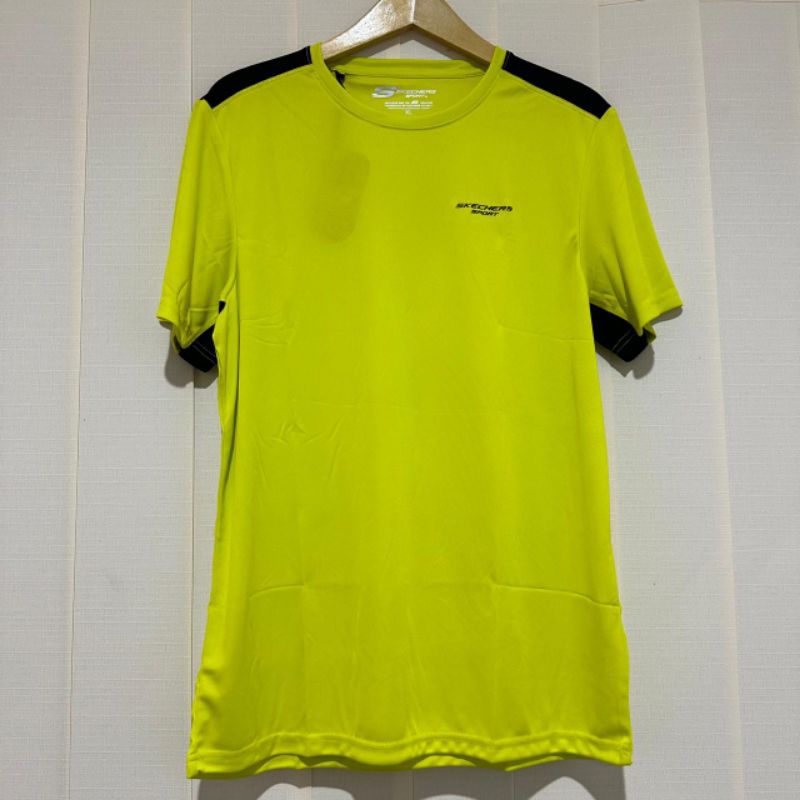 Size M Baju Olahraga Pria Skechers Sport Green Original