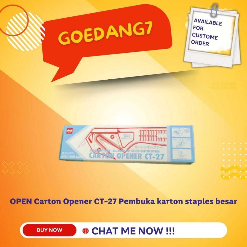 

OPEN Carton Opener CT-27 Pembuka karton staples besar