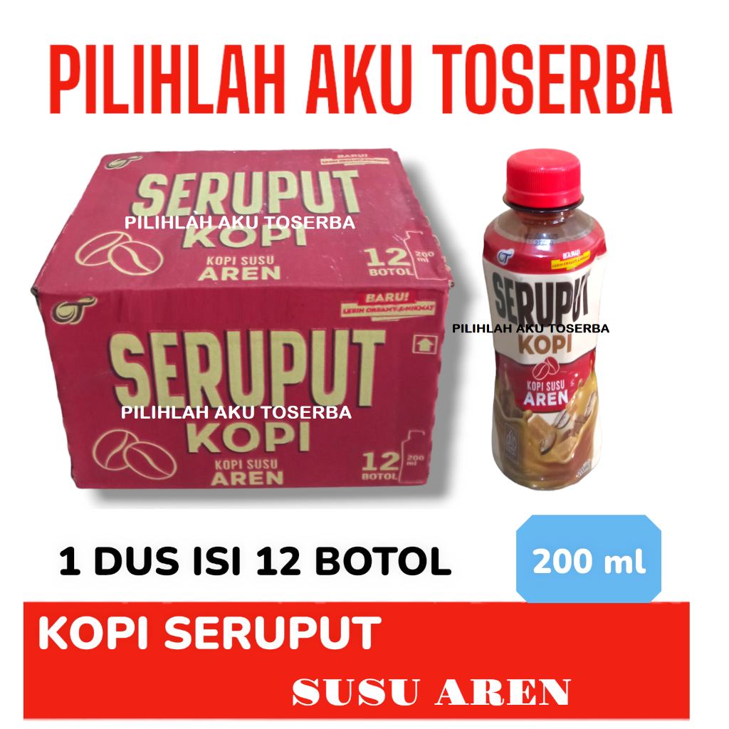 Kopi SERUPUT Kopi SUSU SI MANIS AREN 200 ml - ( HARGA 1 DUS isi 12 )