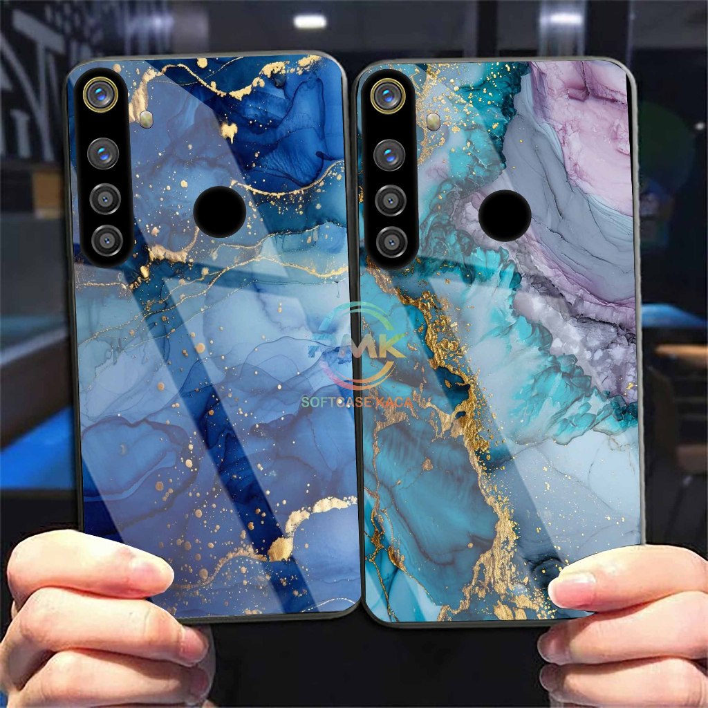 SOFTCASE GLASS KILAU KACA REALME 5 PRO  CASE KACA REALME 5 PRO PMK